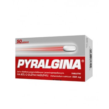 Pyralgina 500 mg, 50 tabl. Na ból o dużym nasileniu, cena, opinie, wskazania - obrazek 1 - Apteka internetowa Melissa
