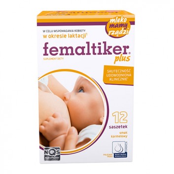 Femaltiker Plus smak karmelowy, proszek w saszetkach, 12 sztuk