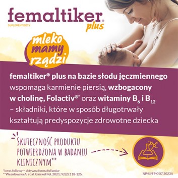 Femaltiker Plus o smaku karmelowym, na laktację, 12 saszetek - obrazek 3 - Apteka internetowa Melissa