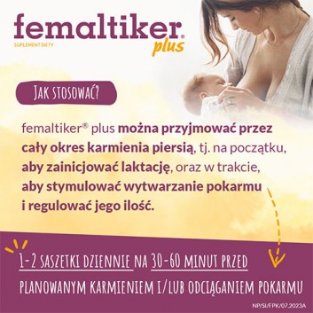 Femaltiker Plus o smaku karmelowym, na laktację, 12 saszetek - obrazek 6 - Apteka internetowa Melissa