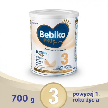 Bebiko PRO+ 3, odżywcza formuła na bazie mleka dla dzieci powyżej 1. roku życia, 700 g - obrazek 2