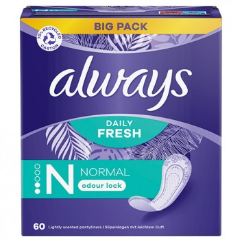 Always Dailies 3in1 Fresh&Protect Normal Wkładki higieniczne, 60 sztuk - obrazek 7 - Apteka internetowa Melissa