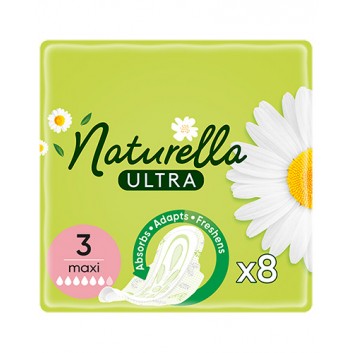 Naturella Ultra Maxi Podpaski ze skrzydełkami, 8 sztuk - obrazek 1 - Apteka internetowa Melissa