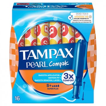Tampax Pearl Compak Super Plus Tampony z aplikatorem - 16 szt. - cena, opinie, właściwości - obrazek 7 - Apteka internetowa Melissa