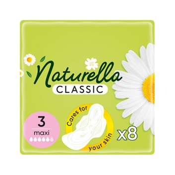 Naturella Classic Maxi Podpaski ze skrzydełkami, 8 sztuk - obrazek 1 - Apteka internetowa Melissa