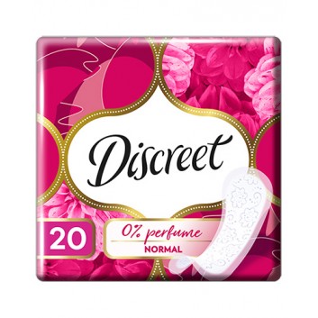 Discreet 0% Perfume Normal Wkładki higieniczne, 20 sztuk - obrazek 1 - Apteka internetowa Melissa