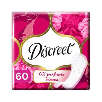 Discreet 0% Perfume Normal Wkładki higieniczne, 60 sztuk - obrazek 1 - Apteka internetowa Melissa