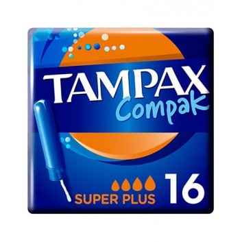 Tampax Compak Super Plus Tampony z aplikatorem - 16 sztuk - obrazek 1 - Apteka internetowa Melissa