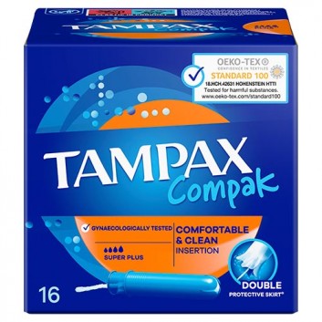 Tampax Compak Super Plus Tampony z aplikatorem - 16 sztuk - obrazek 6 - Apteka internetowa Melissa