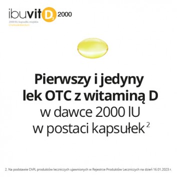 Ibuvit D3 2000, 60 kapsułek - obrazek 2 - Apteka internetowa Melissa
