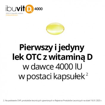Ibuvit D3 4000, 30 kapsułek - obrazek 2 - Apteka internetowa Melissa