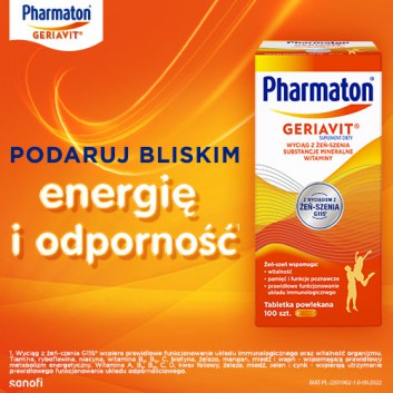 Pharmaton Geriavit, 100 tabl., cena, opinie, właściwości - obrazek 3 - Apteka internetowa Melissa