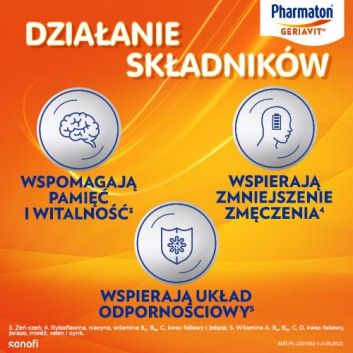 Pharmaton Geriavit, 100 tabl., cena, opinie, właściwości - obrazek 5 - Apteka internetowa Melissa