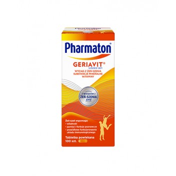 Pharmaton Geriavit, 100 tabl., cena, opinie, właściwości - obrazek 1 - Apteka internetowa Melissa