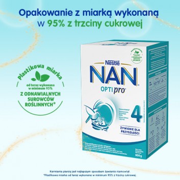Nestle NAN OPTIPRO 4 Mleko modyfikowane junior dla dzieci po 2. roku - 800 g - obrazek 3 - Apteka internetowa Melissa