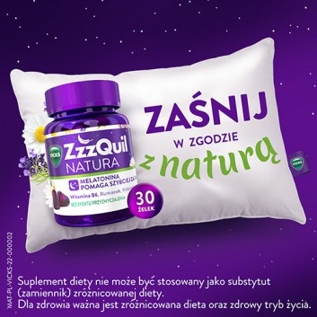 Vicks ZzzQuil Natura o smaku owoców leśnych - 30 Żelek - cena, opinie, stosowanie - obrazek 2 - Apteka internetowa Melissa