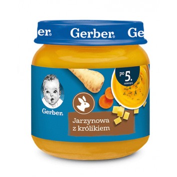 GERBER Obiadek delikatne jarzynki z królikiem po 5 miesiącu - 125 g