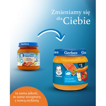 GERBER Obiadek jarzynki z łososiem po 5 miesiącu - 125 g - obrazek 2 - Apteka internetowa Melissa