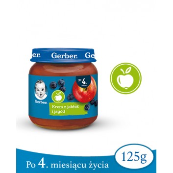 GERBER DESEREK Krem z jabłek i jagód po 4 miesiącu - 125 g - obrazek 2 - Apteka internetowa Melissa