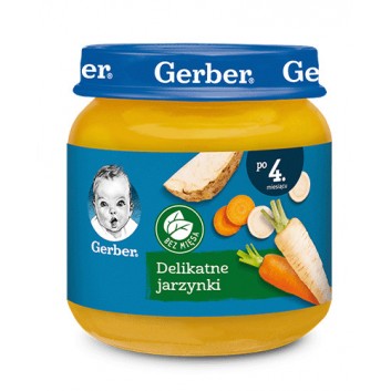 GERBER Obiadek delikatne jarzynki po 4 miesiącu - 125 g