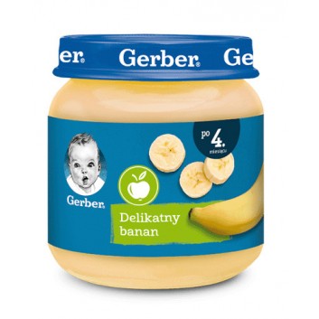 GERBER Delikatny banan po 4 miesiącu - 125 g