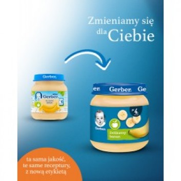 GERBER Delikatny banan po 4 miesiącu - 125 g - obrazek 3