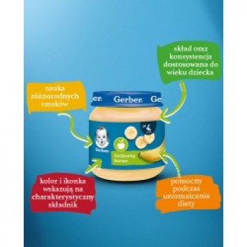 GERBER Delikatny banan po 4 miesiącu - 125 g - obrazek 4