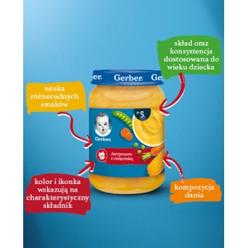 GERBER Zupka jarzynowa z cielęcinką po 5 miesiącu - 190 g - obrazek 3