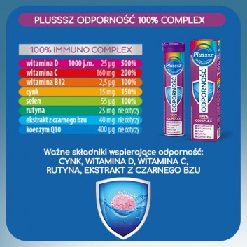 Plusssz Odporność 100% Complex - 20 tabl. - cena, opinie, stosowanie - obrazek 3
