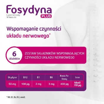 Fosydyna Plus, kapsułki, 30 sztuk - obrazek 3 - Apteka internetowa Melissa