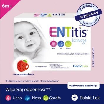 Entitis Baby, smak truskawkowy, saszetki, 30 sztuk - obrazek 2