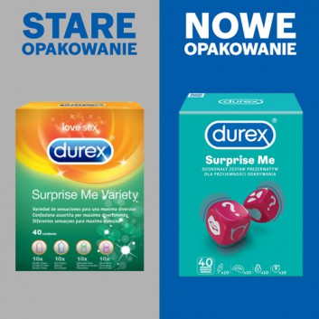 Durex Surprise Me Variety Zestaw prezerwatyw, 40 sztuk - obrazek 7 - Apteka internetowa Melissa