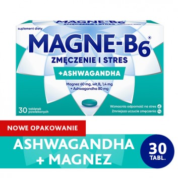 Magne-B6 Zmęczenie i stres, Magnez z ashwagandhą, 30 tabletek - obrazek 2 - Apteka internetowa Melissa