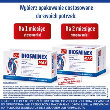 Diosminex Max - 30 tabl. - obrazek 7 - Apteka internetowa Melissa