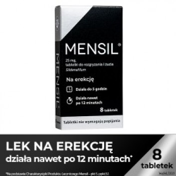 Mensil, 25 mg, tabletki do rozgryzania, żucia, 8 sztuk - obrazek 2