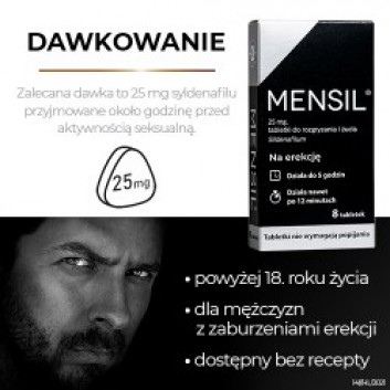 Mensil, 25 mg, tabletki do rozgryzania, żucia, 8 sztuk - obrazek 5