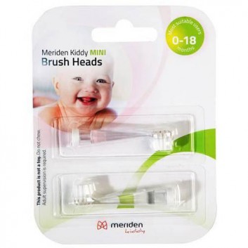 Meriden Kiddy Mini Brush Heads Końcówki do szczoteczki 0-18 miesięcy - 2 szt. - cena, opinie, właściwości - obrazek 1 - Apteka internetowa Melissa