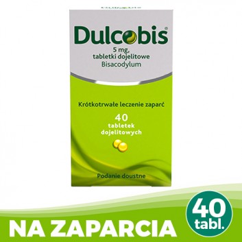 DULCOBIS 5 mg, 40 tabletek dojelitowych. Na zaparcia, cena, opinie, ulotka - obrazek 1 - Apteka internetowa Melissa