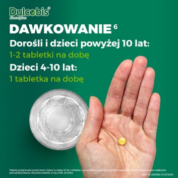 DULCOBIS 5 mg, 40 tabletek dojelitowych. Na zaparcia, cena, opinie, ulotka - obrazek 6 - Apteka internetowa Melissa