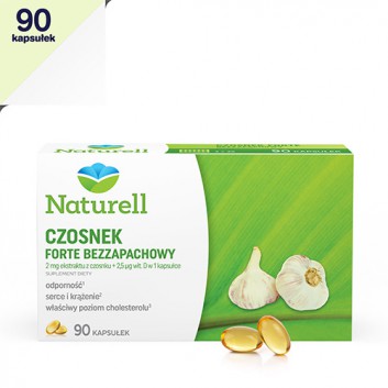 Naturell Czosnek forte bezzapachowy, kapsułki, 90 sztuk