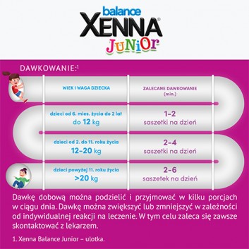 Xenna Balance Junior, 30 saszetek + XENNA JUNIOR kalendarz - obrazek 4 - Apteka internetowa Melissa