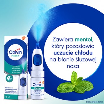 OTRIVIN MENTHOL Aerozol na katar, 10 ml - obrazek 2 - Apteka internetowa Melissa