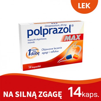 Polprazol Max, 20 mg, kapsułki dojelitowe, twarde, 14 sztuk