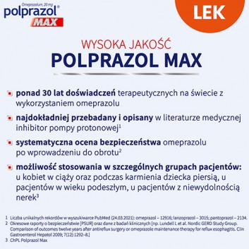 POLPRAZOL MAX 20 mg, 14 kapsułek - obrazek 5 - Apteka internetowa Melissa