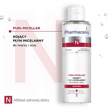 PHARMACERIS N PURI-MICELLAR Płyn micelarny do delikatnego oczyszczania i demakijażu twarzy i oczu, 200 ml - obrazek 2