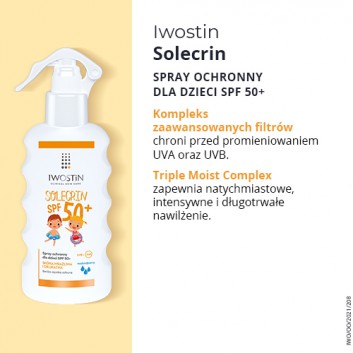 Iwostin Solecrin Spray ochronny dla dzieci SPF 50 - 175 ml - cena ,opinie, wskazania - obrazek 2 - Apteka internetowa Melissa