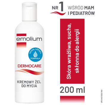 Emolium Dermocare Kremowy żel do mycia - 200 ml - cena, opinie, właściwości - obrazek 1 - Apteka internetowa Melissa