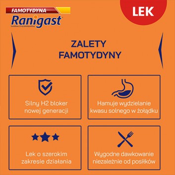 Famotydyna Ranigast, 20 tabletek - obrazek 4 - Apteka internetowa Melissa