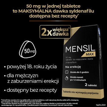 Mensil Max 50 mg - 2 tabletki - obrazek 3