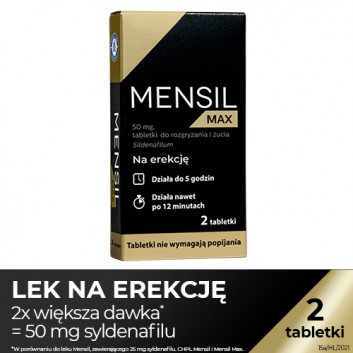 Mensil Max 50 mg - 2 tabletki - obrazek 1 - Apteka internetowa Melissa